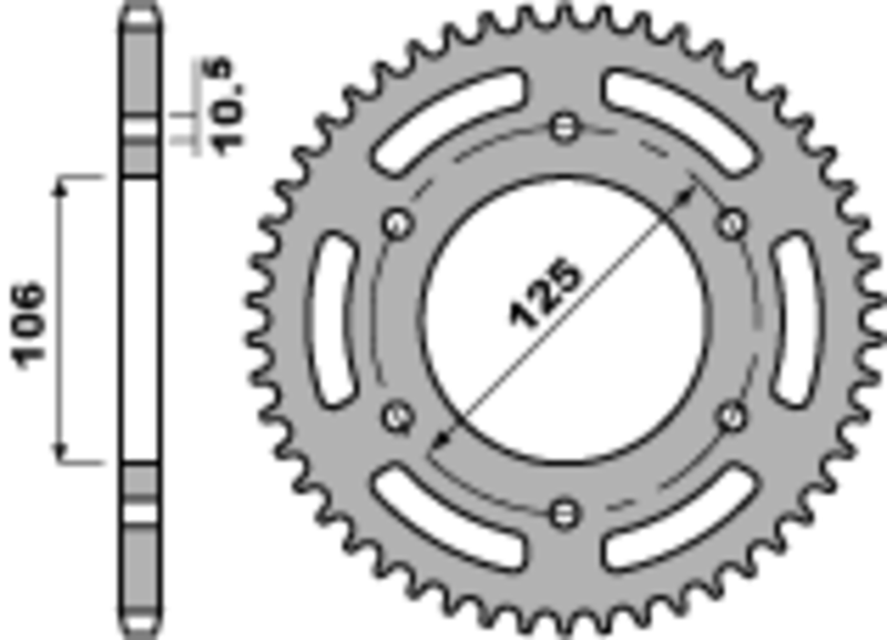 PBR Kettenrad Stahl Standard - 520