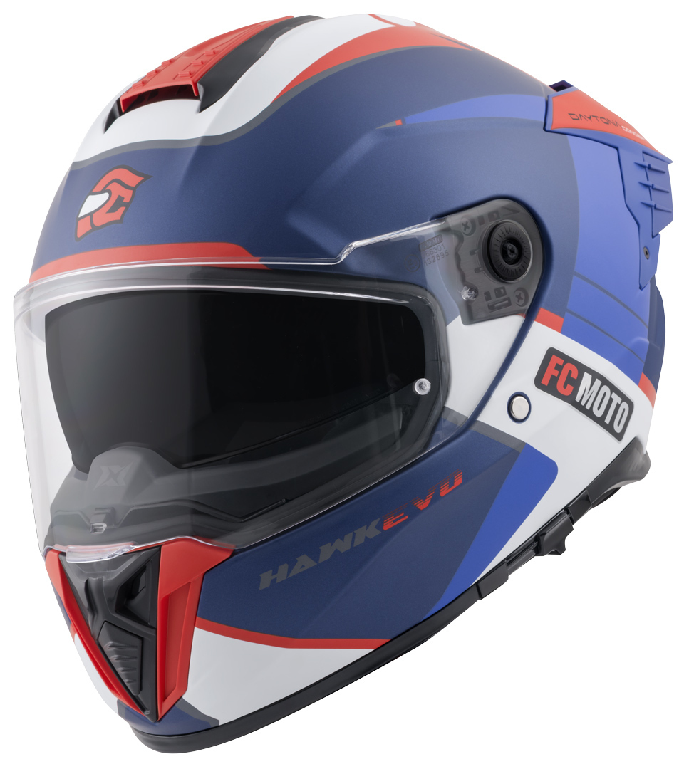 FC-Moto Hawk EVO-X Шлем Чёрный Матовый/Красный/Синий/Белый XXL 