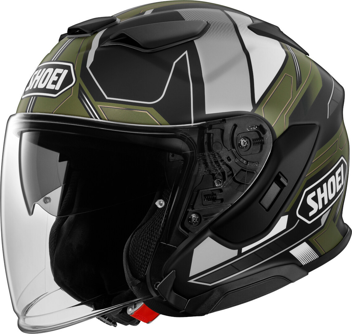Shoei J-Cruise 3 Whizzy Реактивный шлем чёрный/белый/оливковый XXL (63/64) 