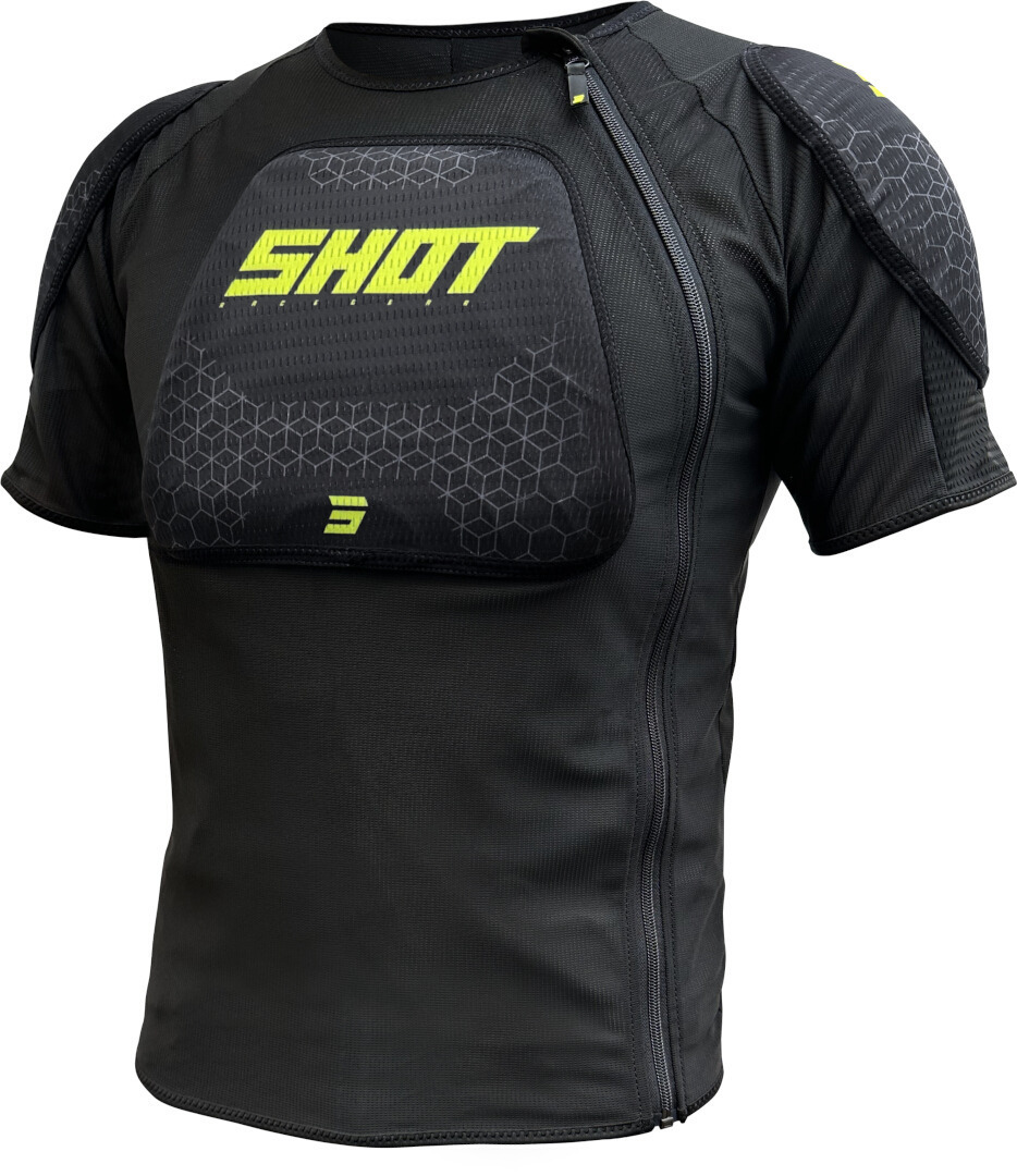 Shot Airlight short sleeve Protector Jacket, black-yellow, Size L for Men-image-1507369792