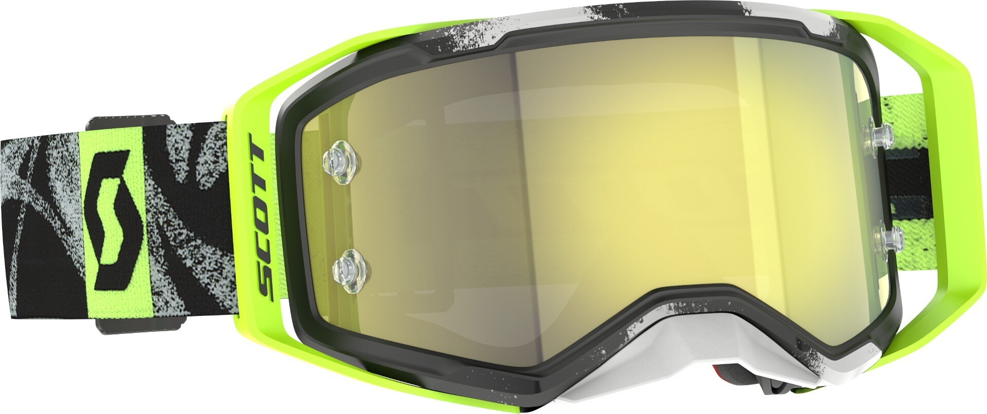 Scott Men's Black Grey Yellow Prospect 2.0 Motocross Goggles, Black-Grey-Yellow For