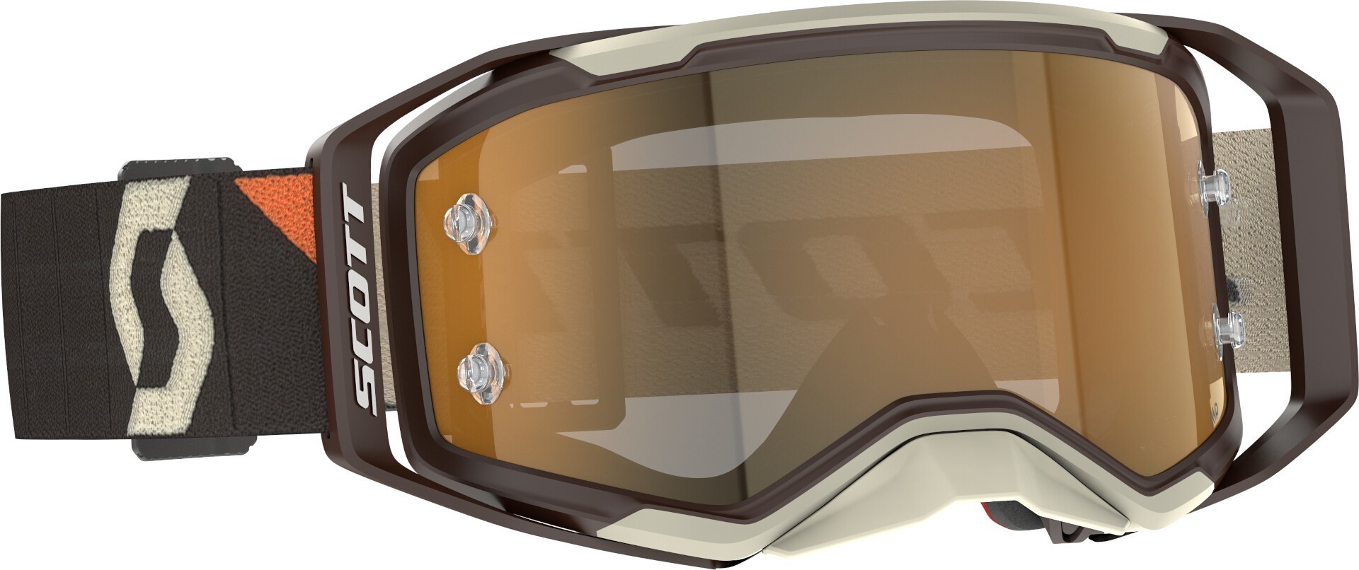 Scott Men's Brown Beige Prospect 2.0 Amp Chrome Motocross Goggles, Brown-Beige For