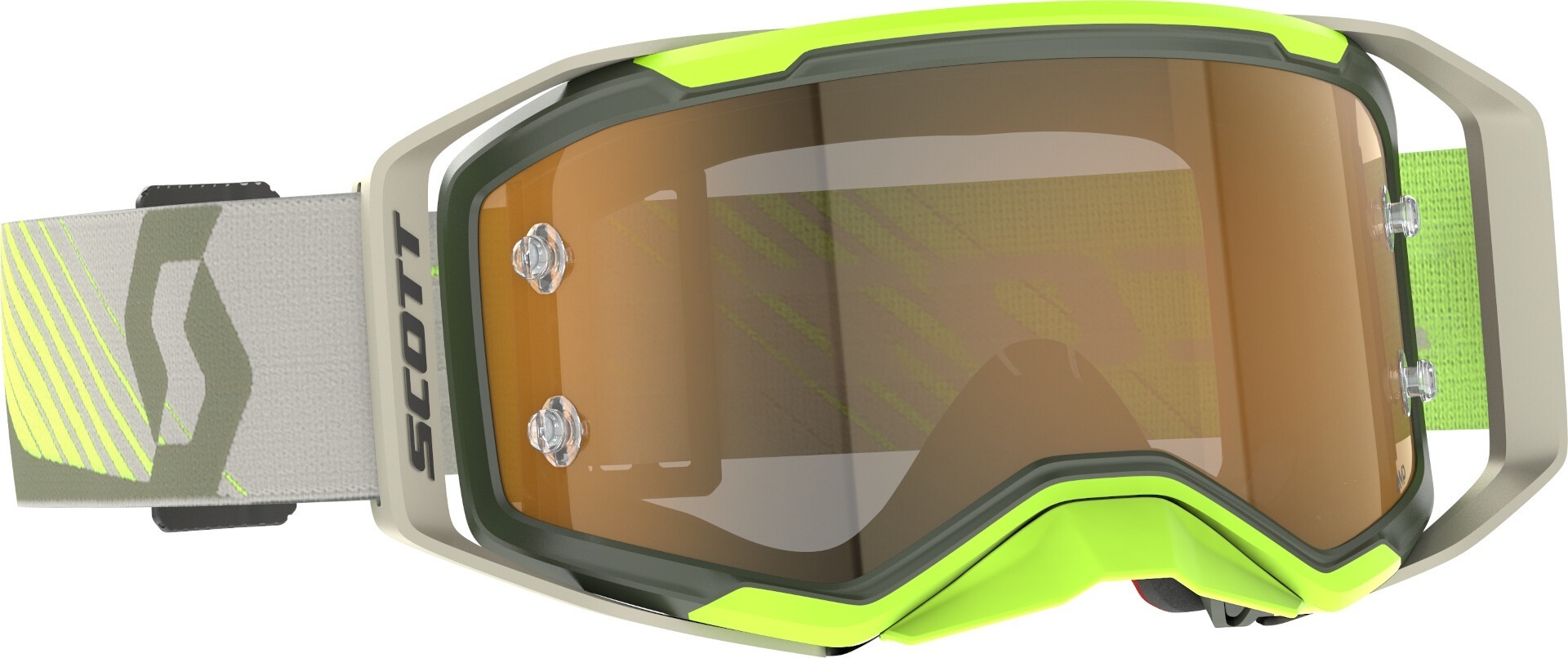 Scott Men's Green Yellow Prospect 2.0 Amp Chrome Motocross Goggles, Green-Yellow For