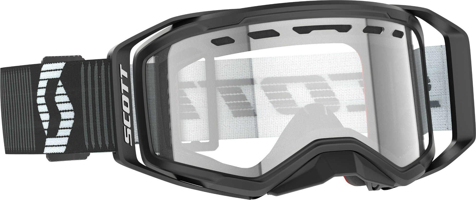 Scott Men's Black White Prospect 2.0 Enduro Motocross Goggles, Black-White For