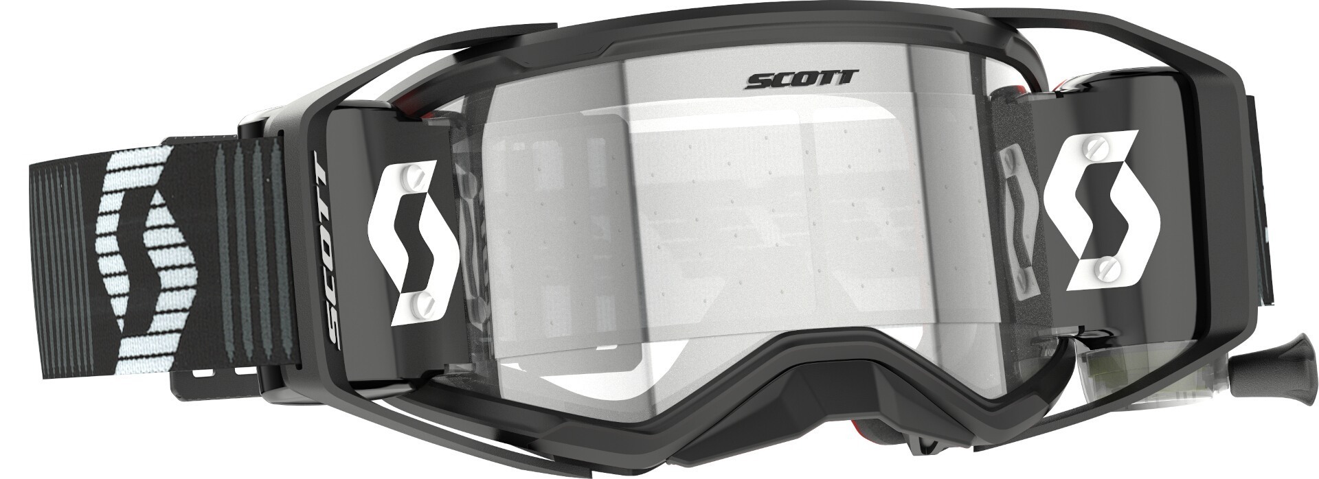Scott Unisex Black White Prospect 2.0 Super Wfs Motocross Goggles, Black-White