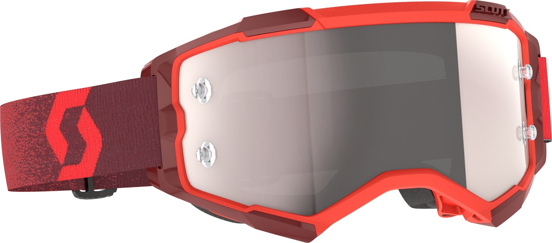 Scott Men's Red Fury Chrome Motocross Goggles, For