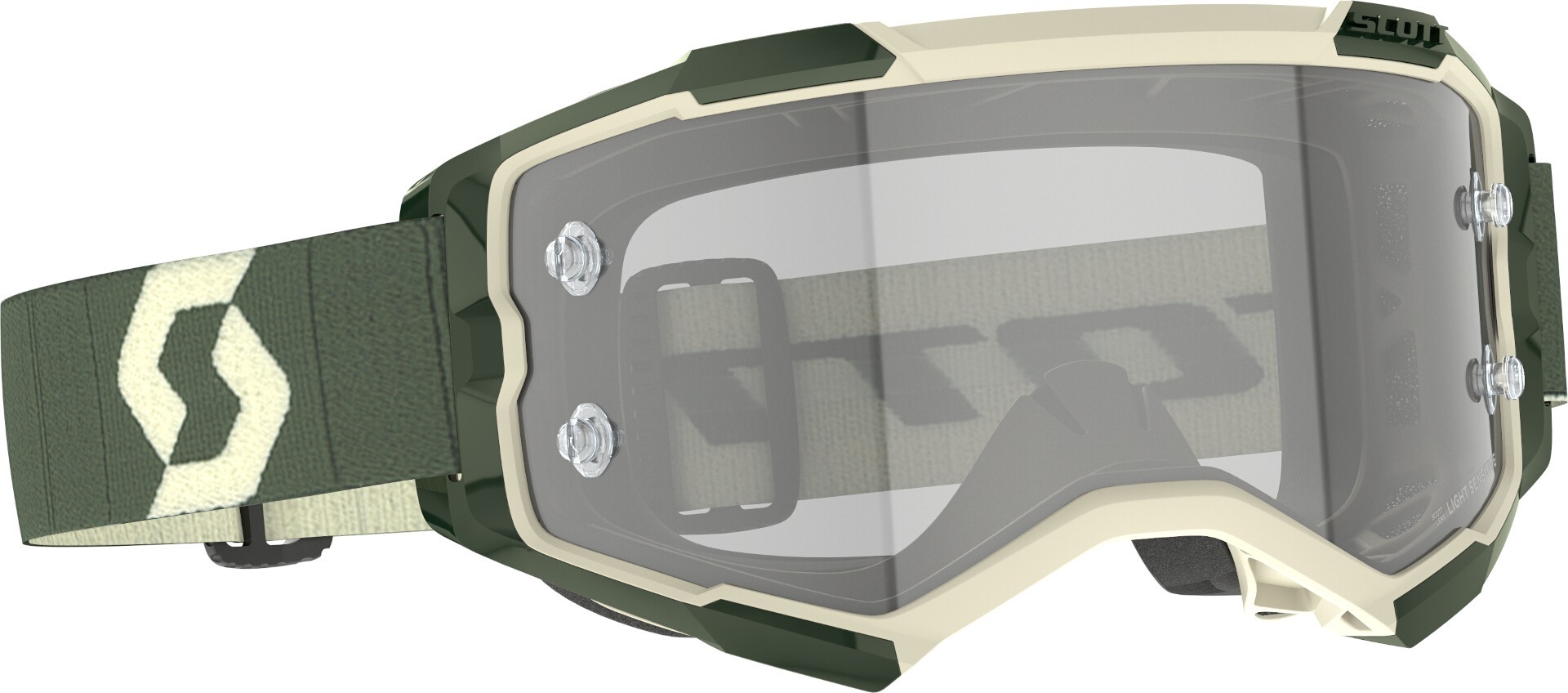 Scott Fury Light Sensitive Khaki/Grün Motocross Brille für Männer