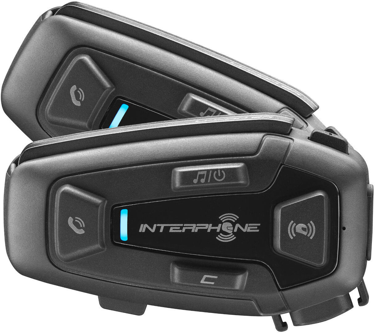 Interphone Unisex Black U-Com 8R Communication System Double Set,