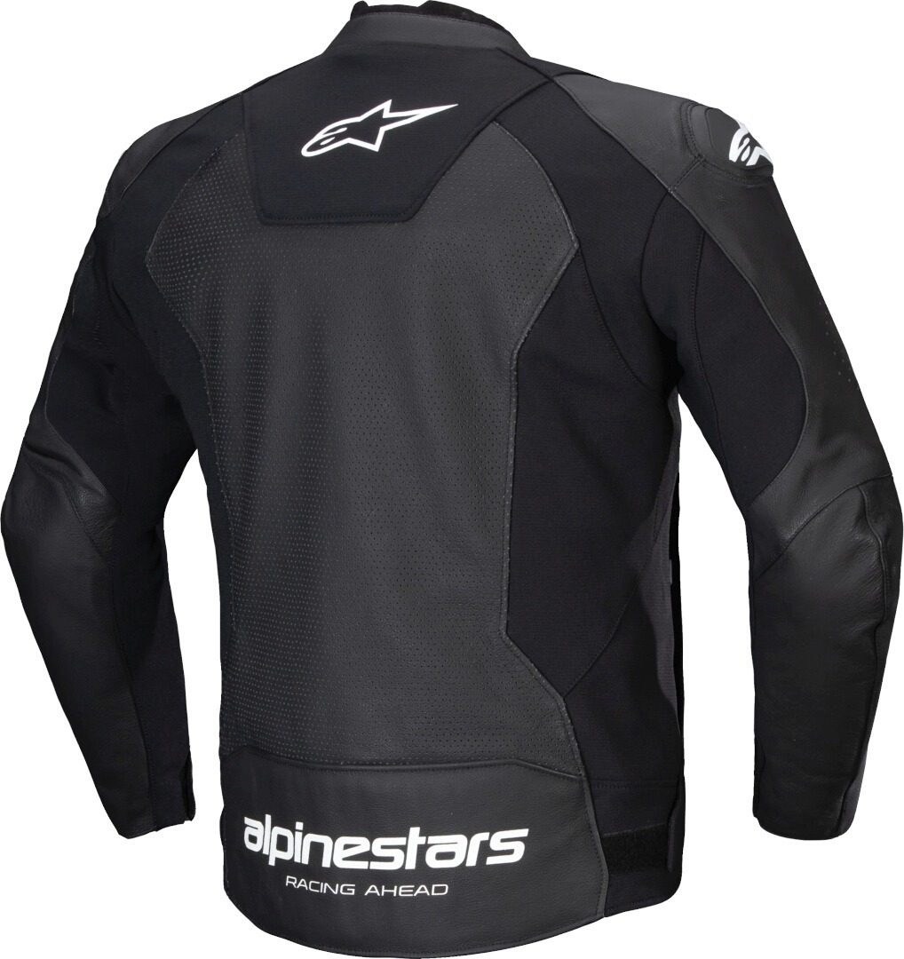 Photos - Motorcycle Clothing Alpinestars Faster V3 Airflow perforated Motorcycle Leather- / Textile Jacket, black-white, Size 56 for Men 