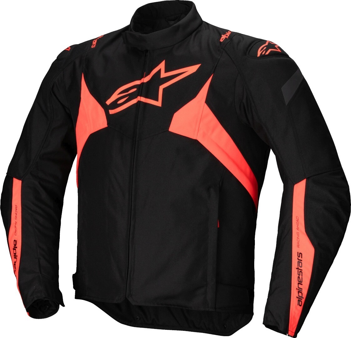 Alpinestars T-Jaws V4 водонепроницаемая мотоциклетная текстильная куртка Черный/неоново-красный M 