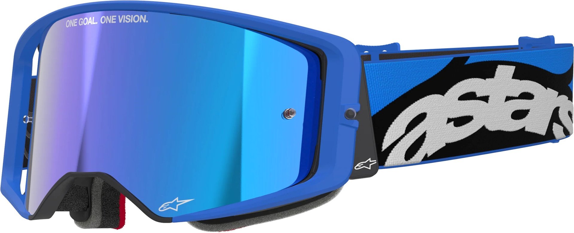 Alpinestars Men's Blue Supertech Stream Mirror Motocross Goggles, For