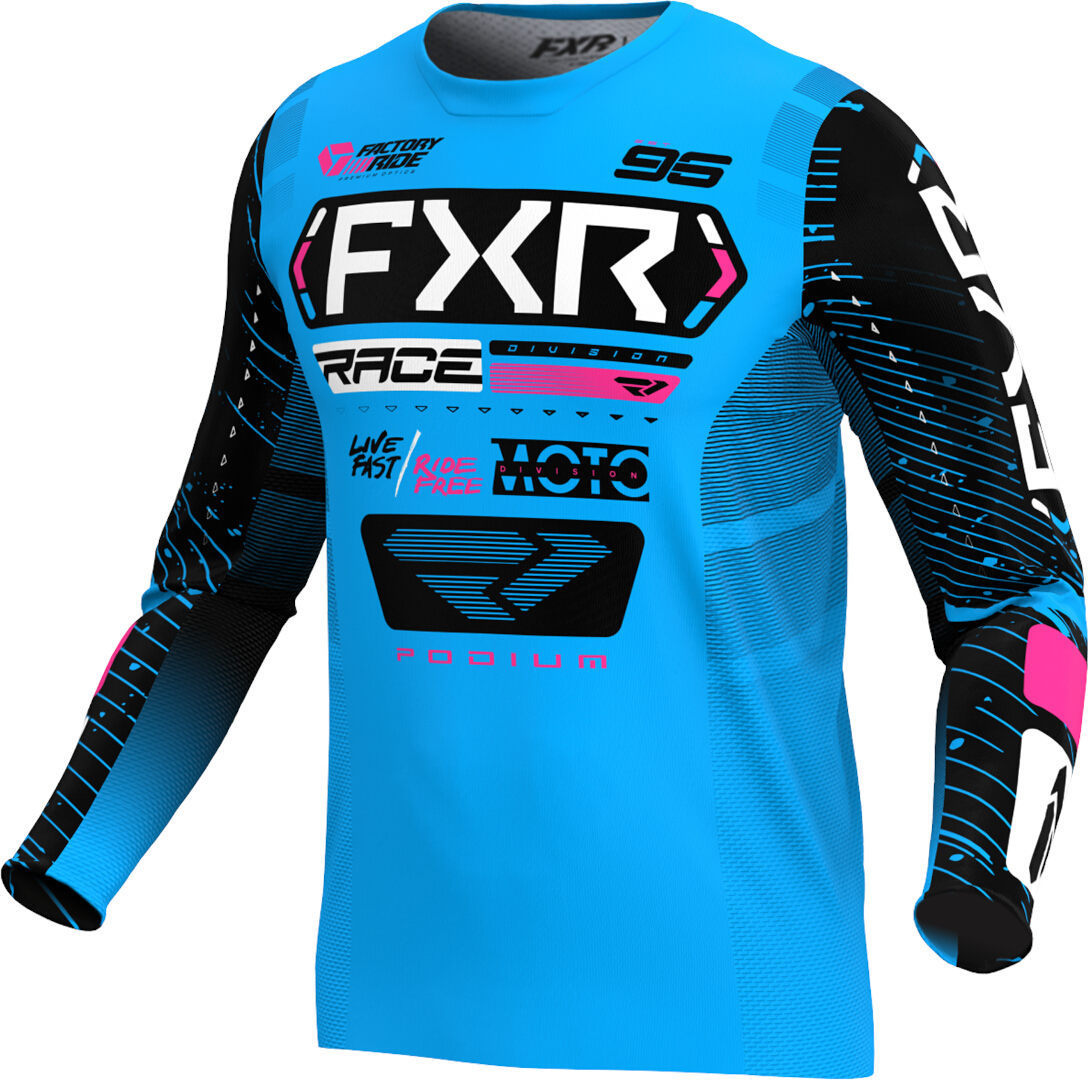 FXR Podium 2025 Джерси для мотокросса Синий/Розовый L 