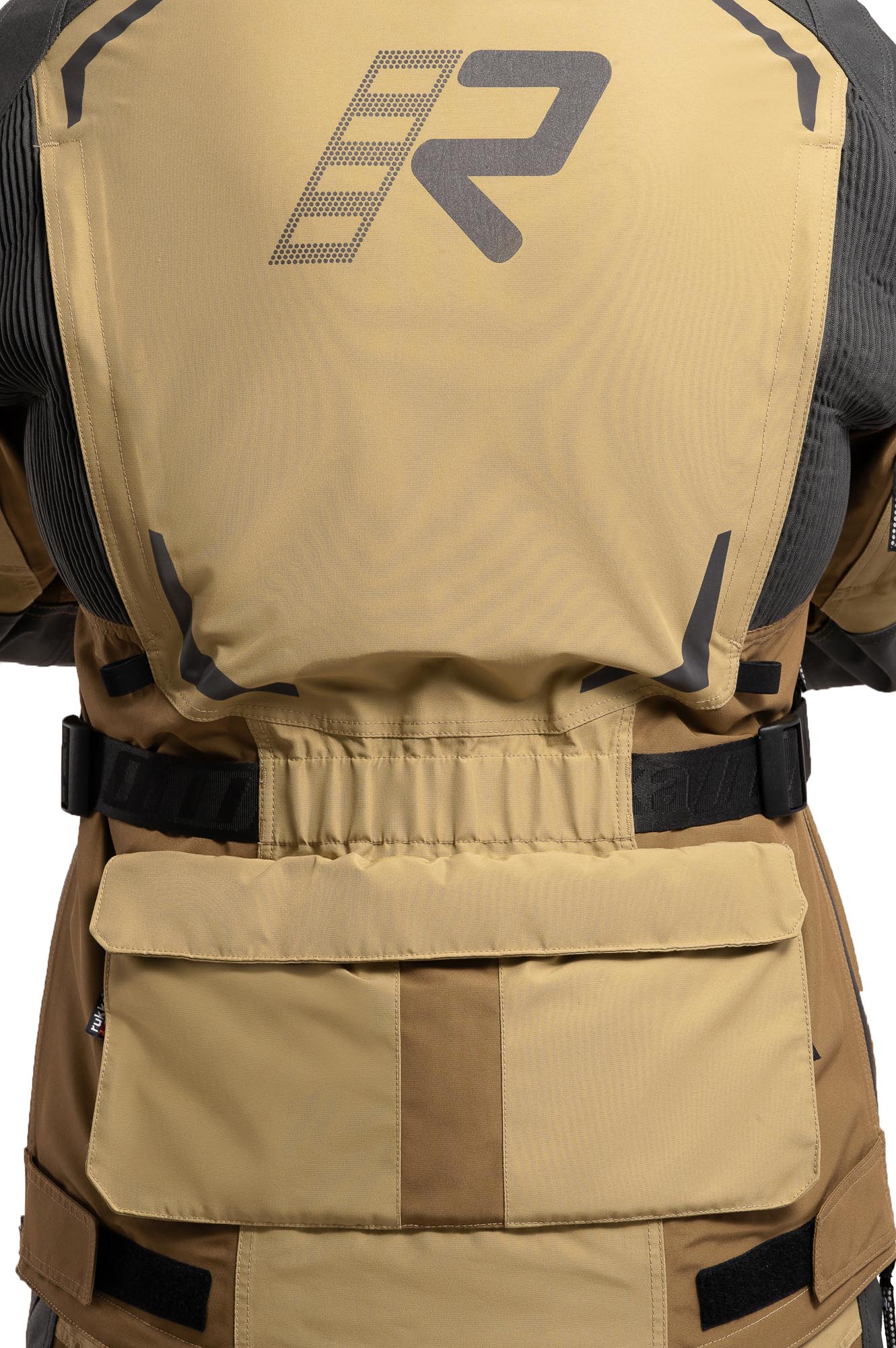 Side view of Rukka Ventu-R waterproof Motorcycle Textile Jacket, green-brown, Size 64 for Men