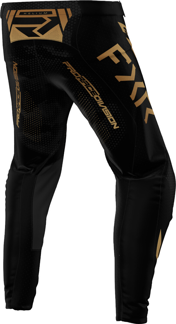 Side view of FXR Helium 2025 Motocross Pants, black-bronze, Size 34 for Men