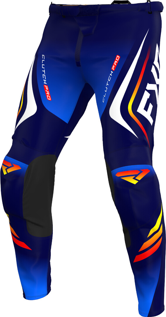 FXR Clutch Pro 2025 Pantalons de motocross, bleu-orange, taille 36 pour Hommes
