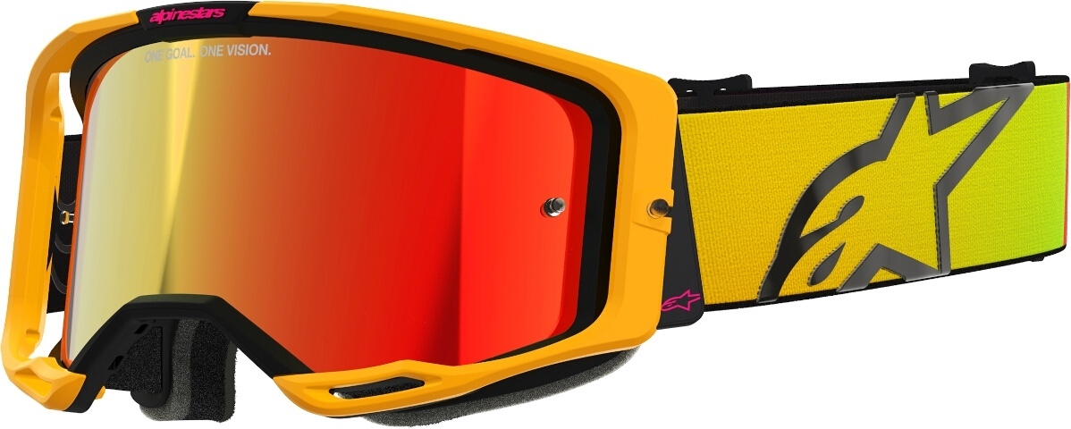 Alpinestars Men's Yellow Vision 8 Corp Mirror Motocross Goggles, For