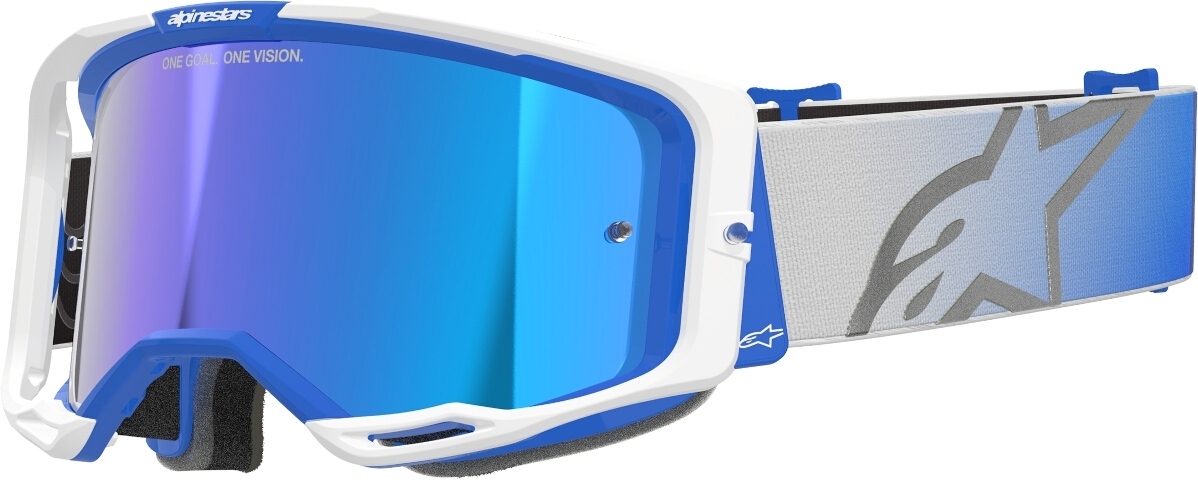 Alpinestars Vision 8 Corp Mirror Motocross Goggles, white-blue for Men-image-804760807