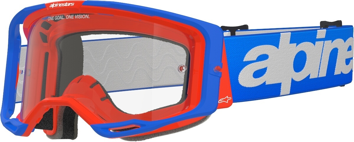 Alpinestars Men's Blue Vision 8 Wordmark Motocross Goggles, For