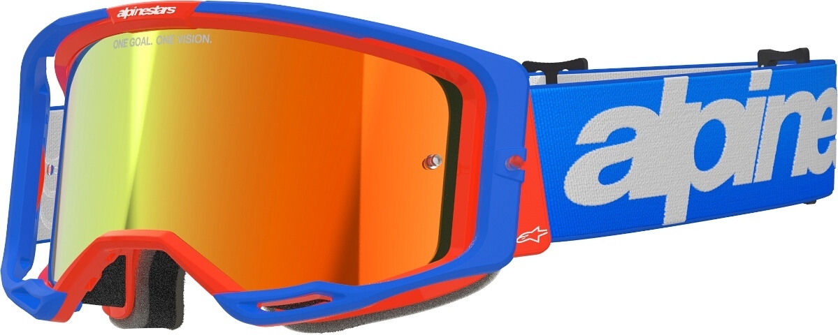Alpinestars Vision 8 Wordmark Mirror Очки для мотокросса Синий/Белый 