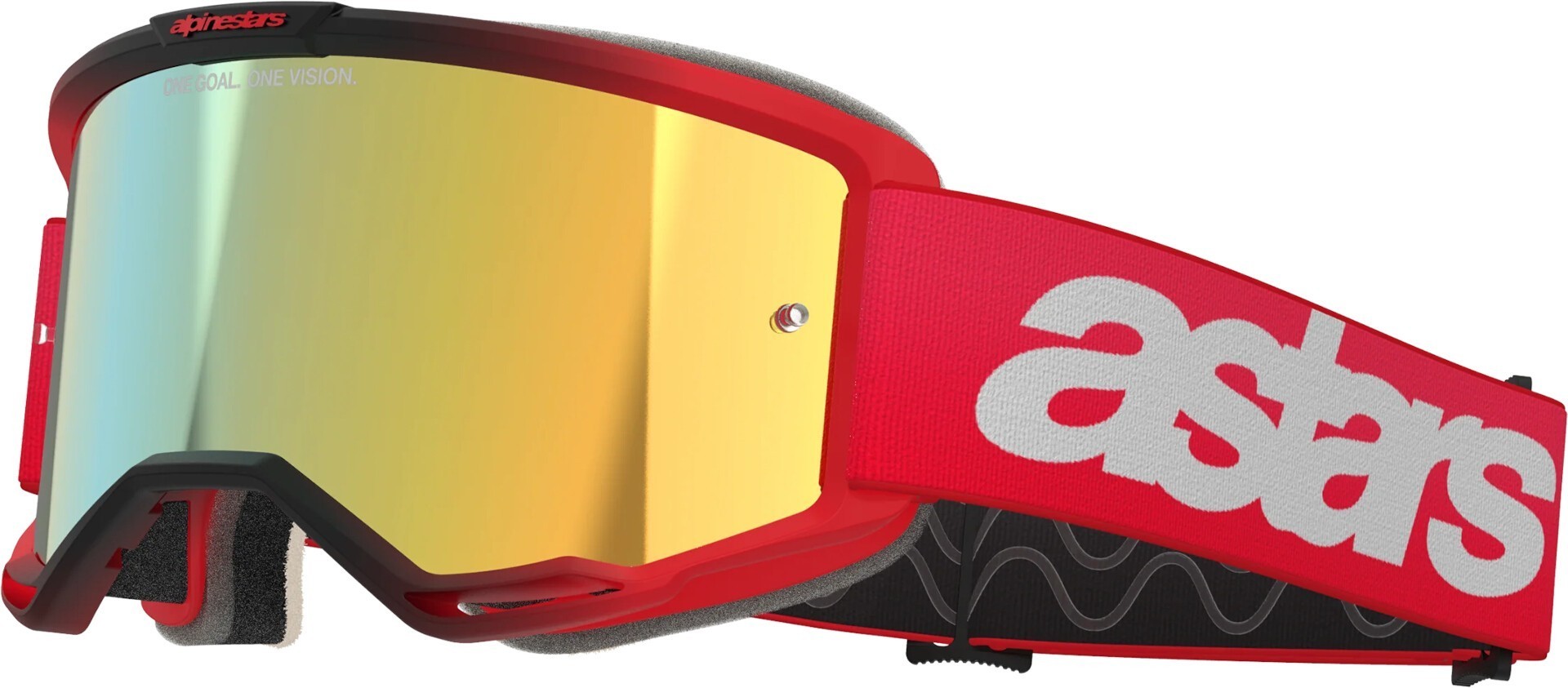 Alpinestars Vision 5 Blaze Mirror Очки для мотокросса Красный 