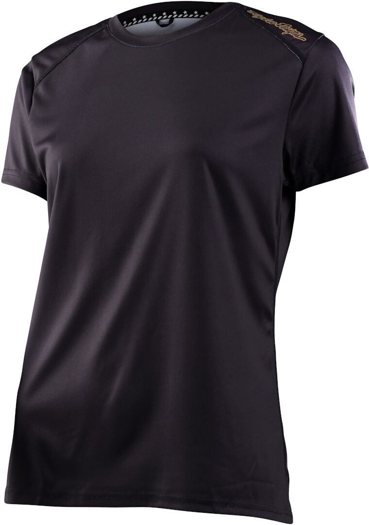 Troy Lee Designs Lilium Solid Black Ladies Short Sleeve Bicycle Jersey, Size L for Women-image-714214917