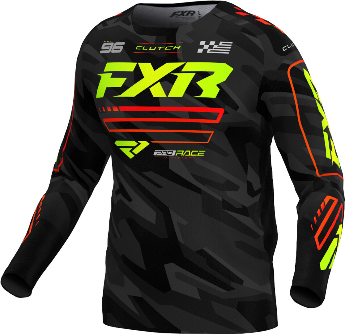 FXR Clutch 2025 Джерси для мотокросса Черный/Зеленый XXL 