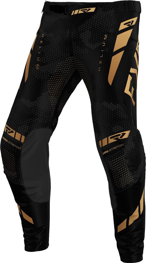 FXR Helium 2025 Youth Pantalons de motocross, noir-or, taille 24