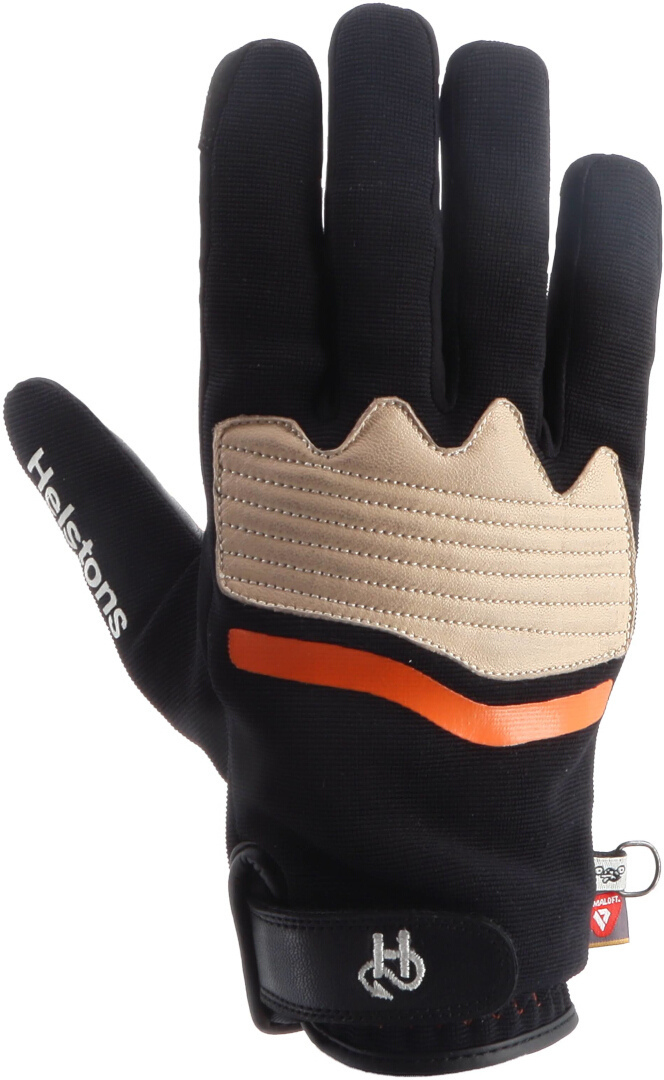 Helstons Jazz waterproof Motorcycle Gloves, black-orange-beige, Size 2XL for Men