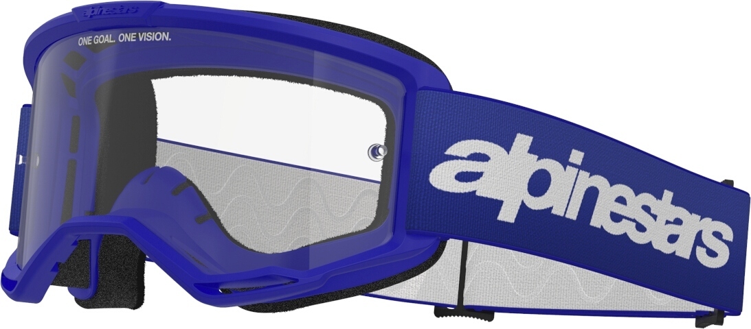 Alpinestars Men's Blue Vision 3 Wordmark Motocross Goggles, For