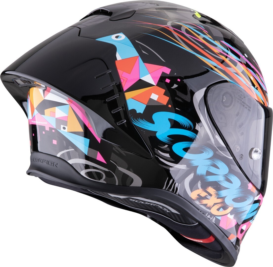 Scorpion EXO R1 Evo II Air Savage Шлем Черный/Синий/Желтый XS (53/54) 
