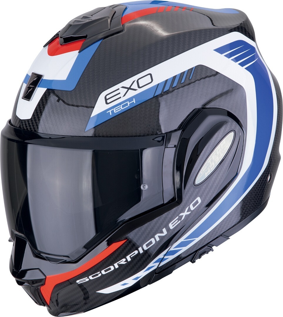 Scorpion EXO Tech Evo Carbon Cosy Шлем Черный/Красный/Синий L (58/59) 