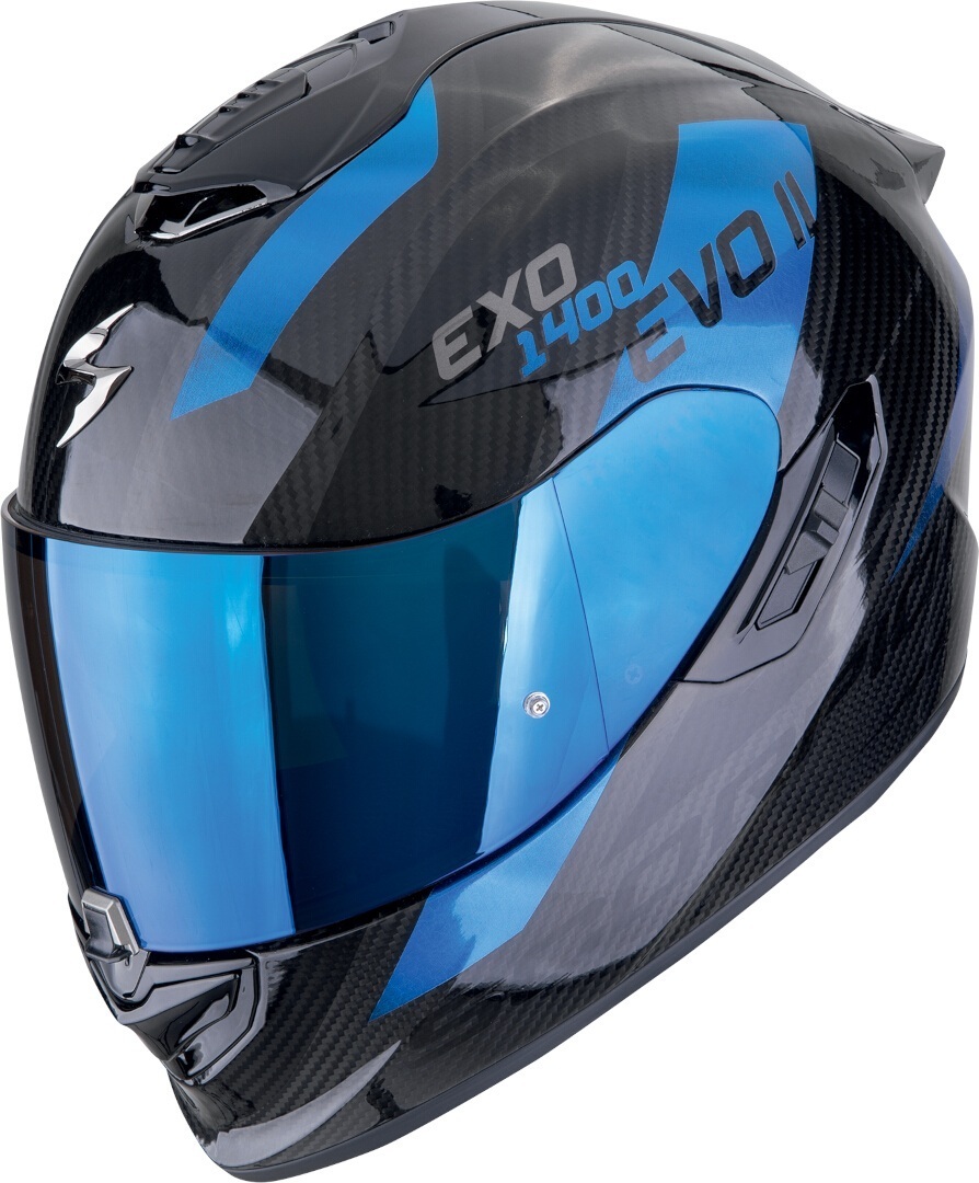 Scorpion EXO-1400 Evo II Carbon Air Platted Шлем Черный/Синий XS (53/54) 