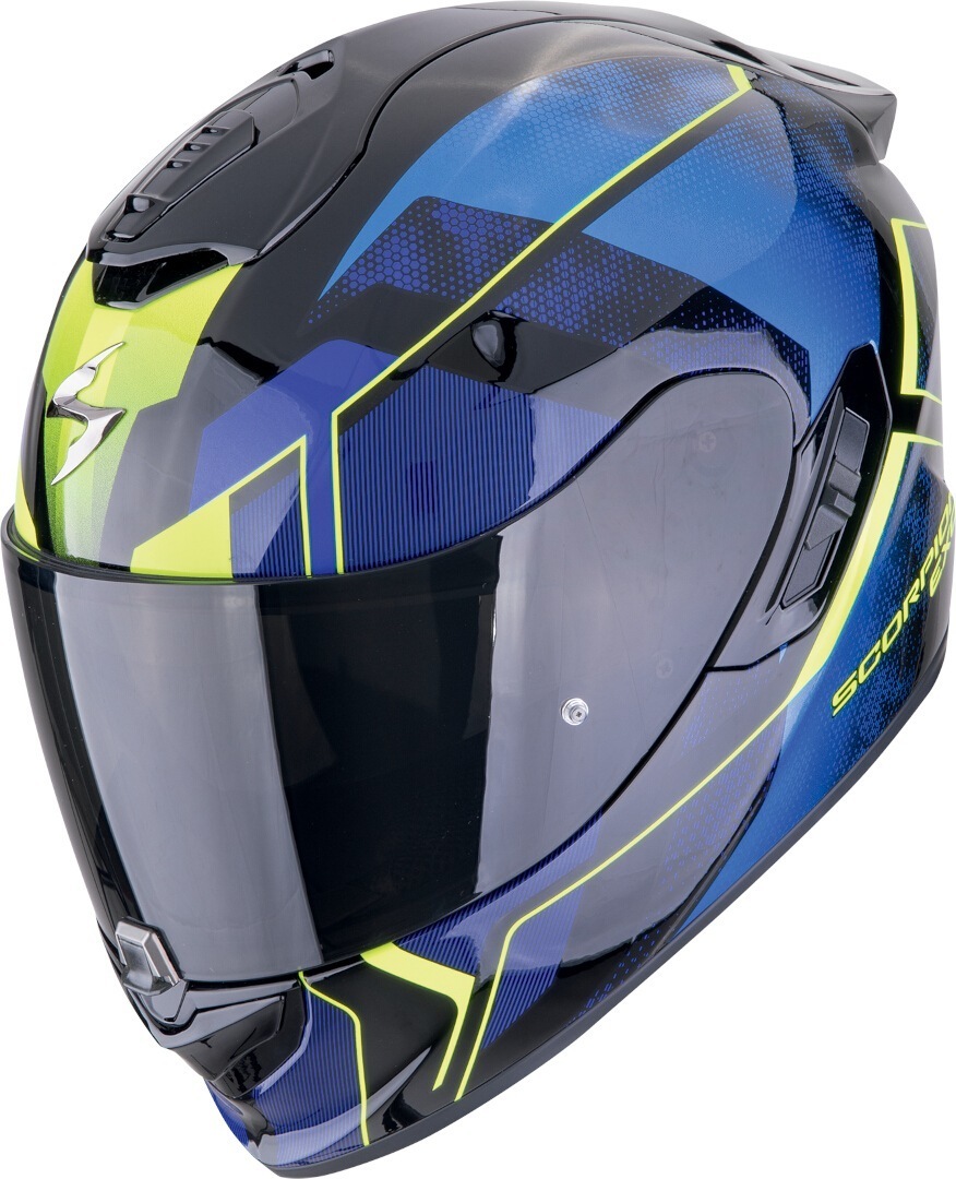 Scorpion EXO-1400 Evo II Air Intensio Шлем Черный/Синий/Желтый XS (53/54) 
