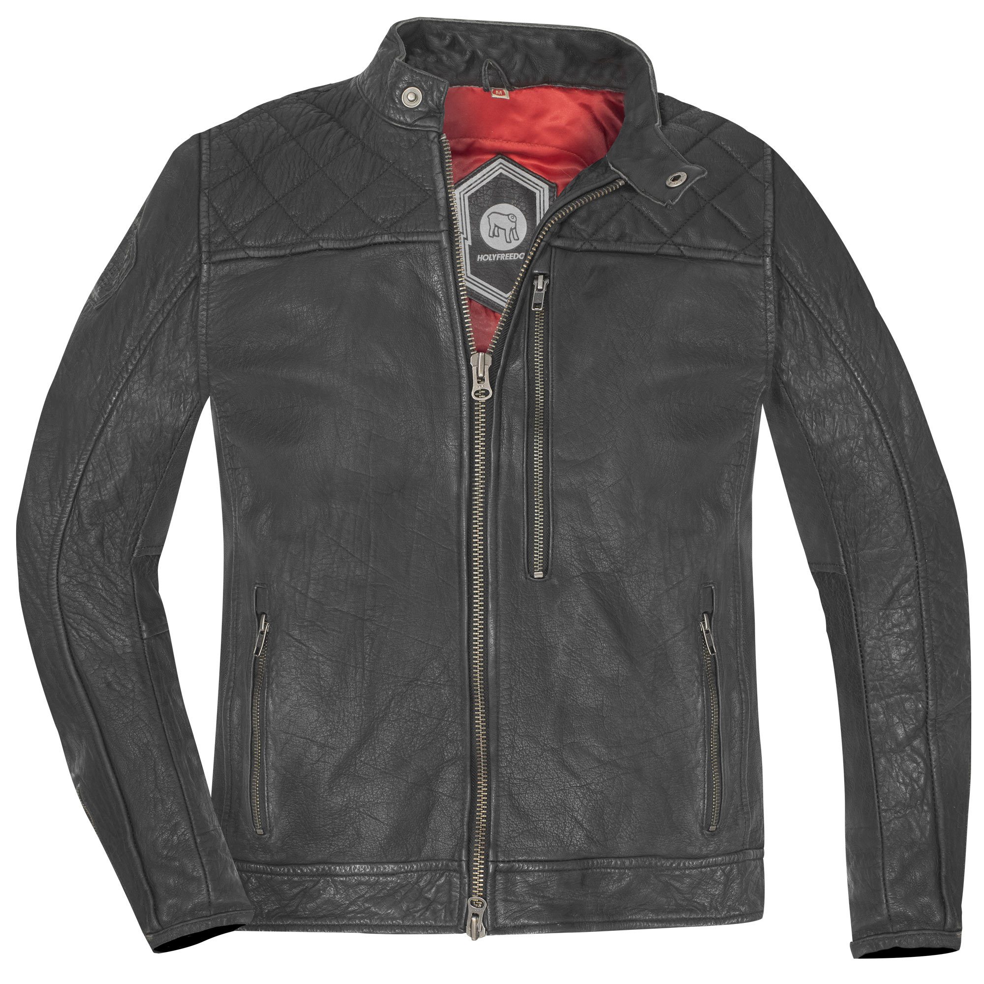 HolyFreedom Burn Out Black Skórzana kurtka motocyklowa, czarny, Rozmiar 3XL dla ty-image