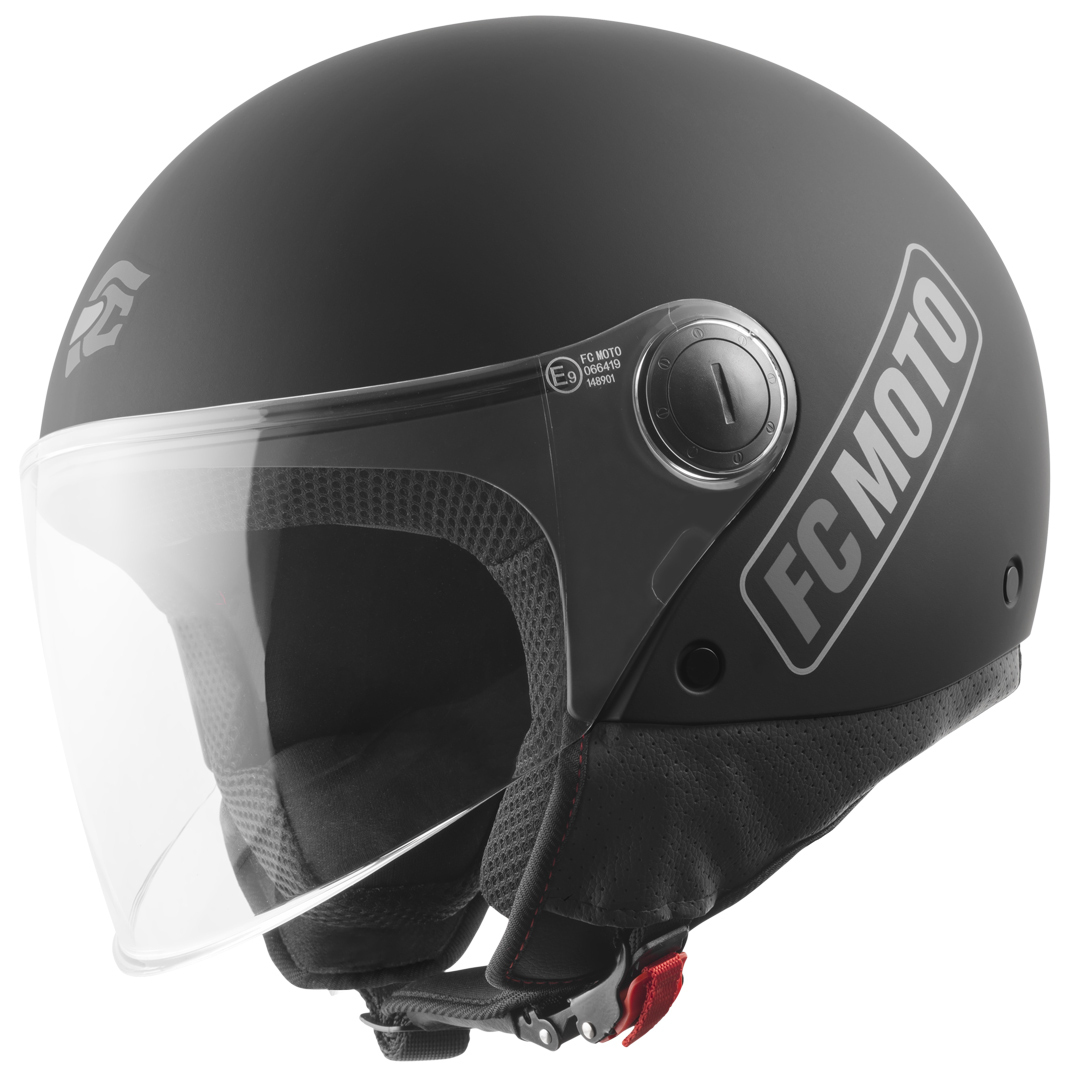 FC-Moto Square-RS Реактивный шлем Черный матовый/Серый XS 
