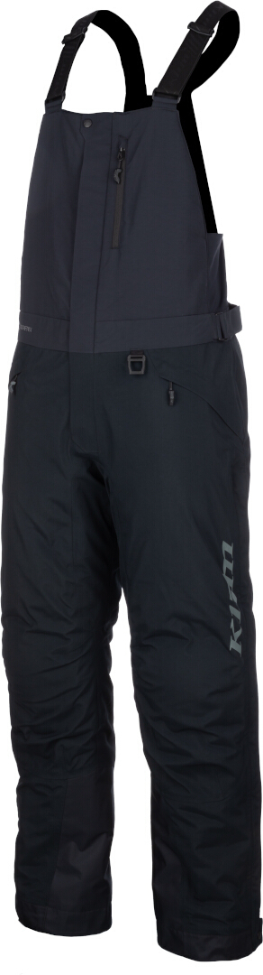 Klim Keweenaw 2025 wasserdichte Snowmobil Latzhose, schwarz-grau, Größe M für Männer