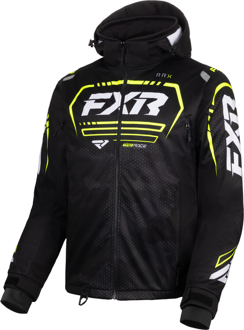 FXR RRX 2025 Veste de motocross imperméable, noir-blanc-jaune, taille M pour Hommes