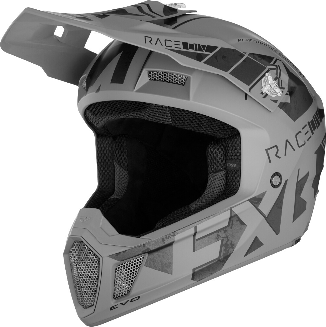 FXR Clutch Stealth Casque de motocross, gris, taille 2XL
