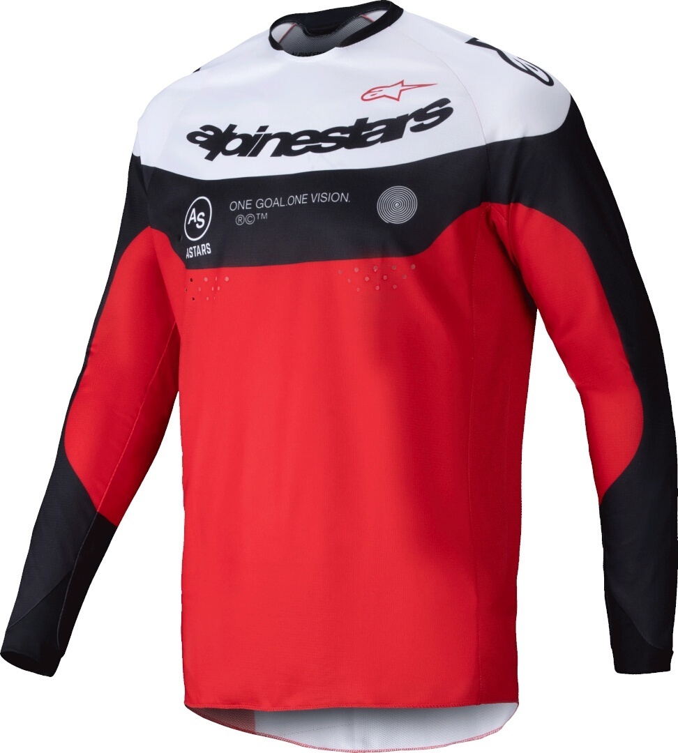 Alpinestars Pro-Dura Джерси для мотокросса Черный/Красный/Белый S 