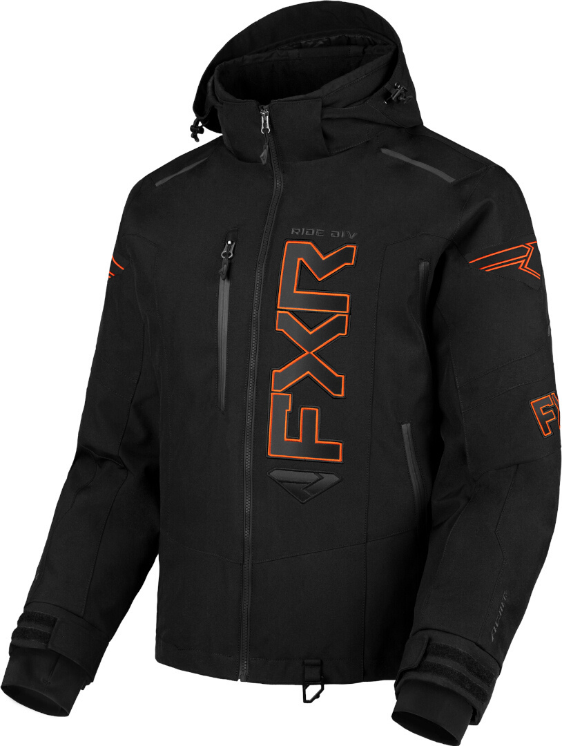 FXR Helium X 2-in-1 2025 Snowmobile Jacket, black-orange, Size XL for Men-image-804667816