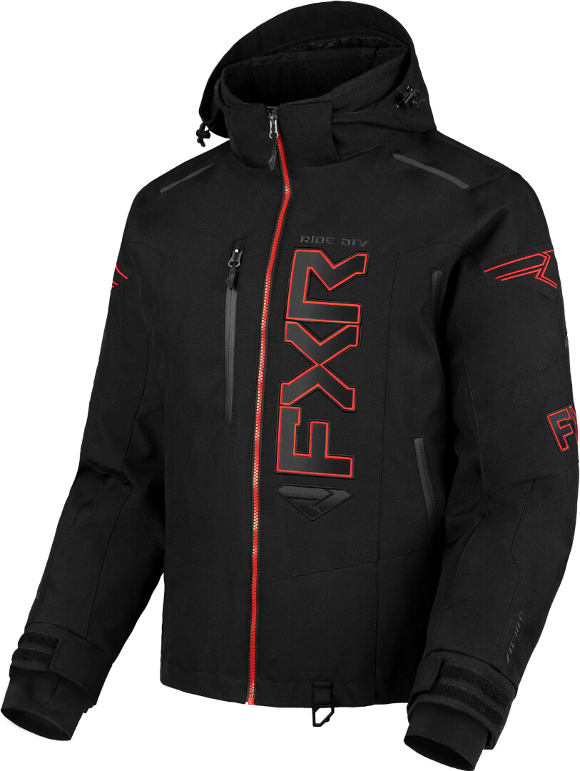 FXR Helium X 2-in-1 2025 Snowmobile Jacket, black-red, Size XL for Men-image-245315016