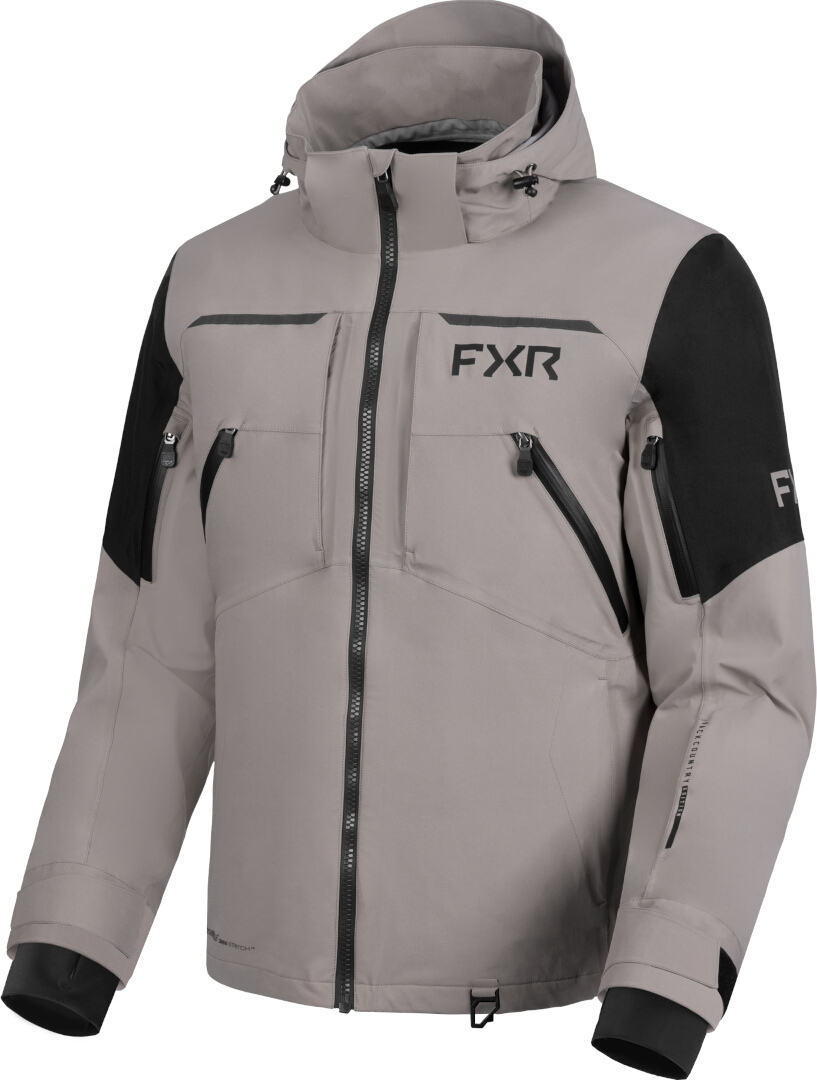FXR Ridge Pro Trilaminate 2025 Snowmobile Jacket, black-grey, Size L for Men-image-661183084