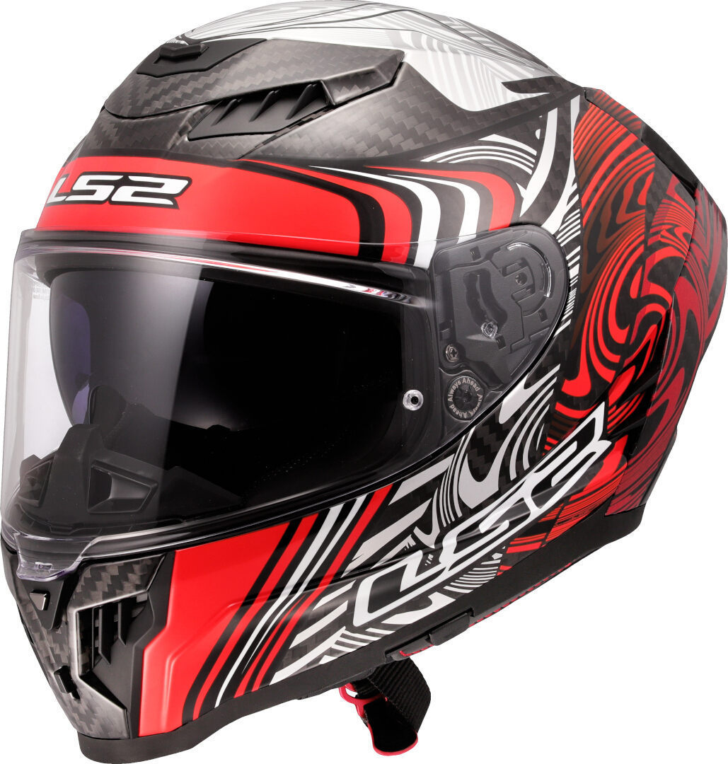 LS2 FF807 Dragon Enthum Carbon Шлем углерод/красный/белый XS (53/54) 