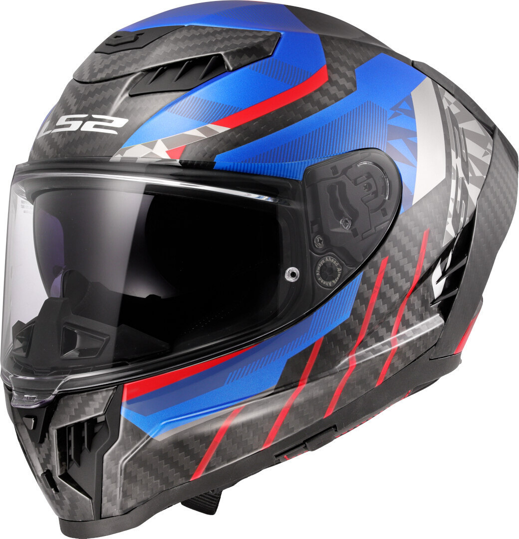 LS2 FF807 Dragon Trax Carbon Шлем углерод/синий/красный S (55/56) 