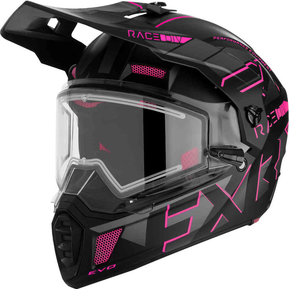FXR Clutch X Evo Шлем для снегохода Черный матовый/Розовый XS (53/54) 