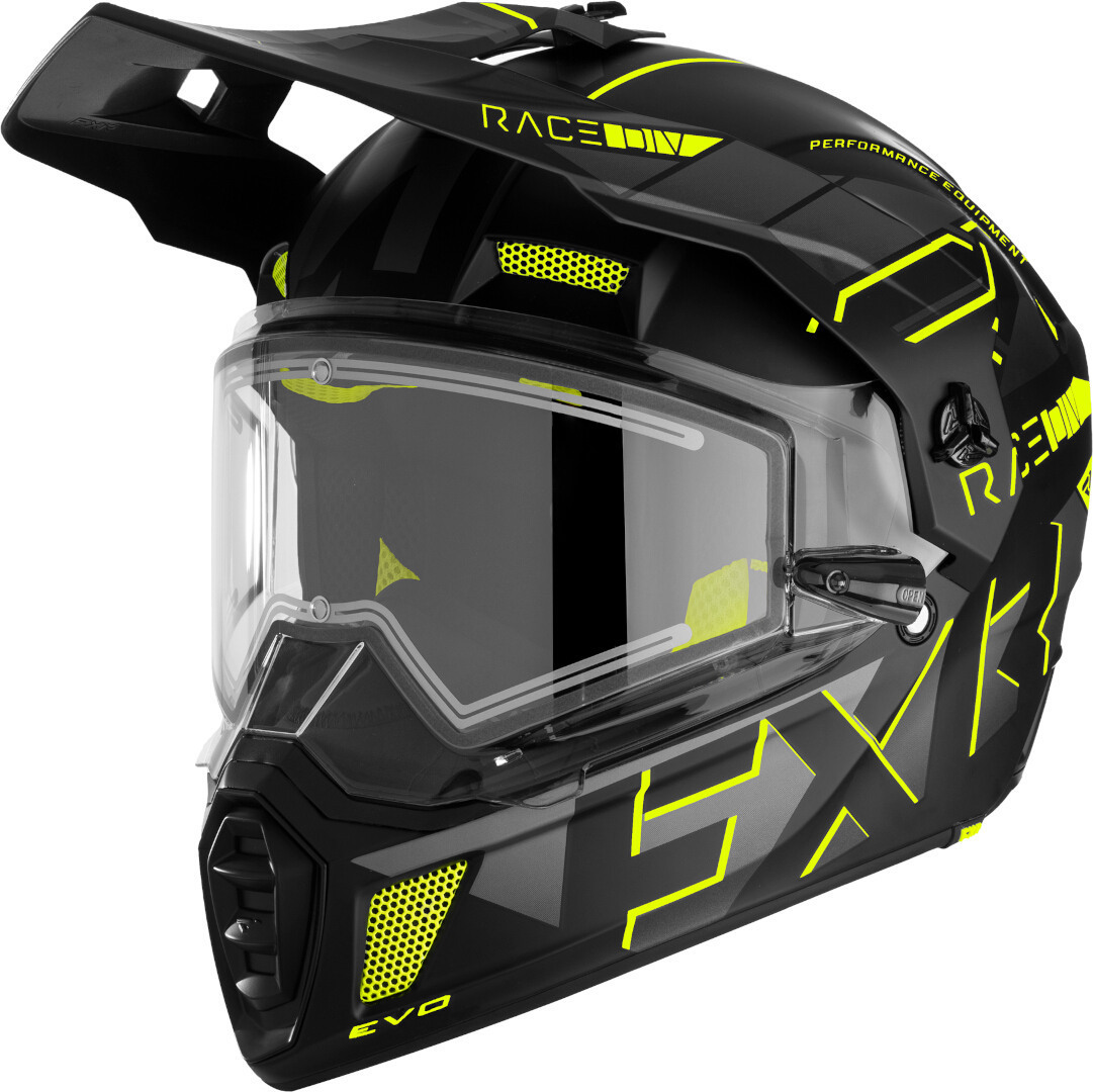 FXR Clutch X Evo Шлем для снегохода Черный матовый/Желтый S (55/56) 