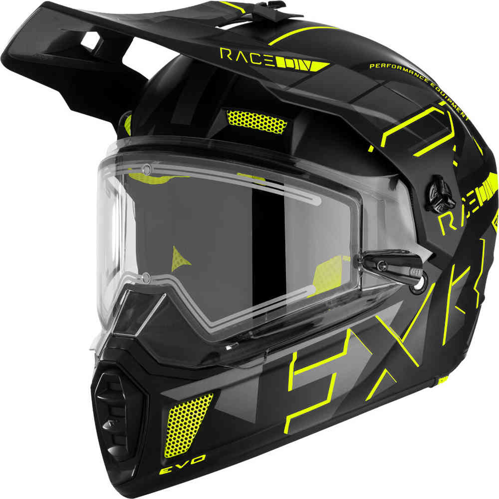 FXR Clutch X Evo Шлем для снегохода Черный матовый/Желтый XS (53/54) 