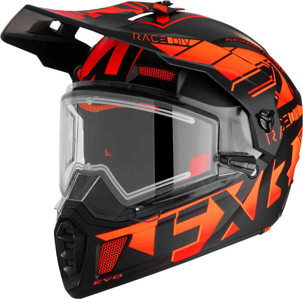 FXR Clutch X Evo Шлем для снегохода Черный матовый/Оранжевый XS (53/54) 
