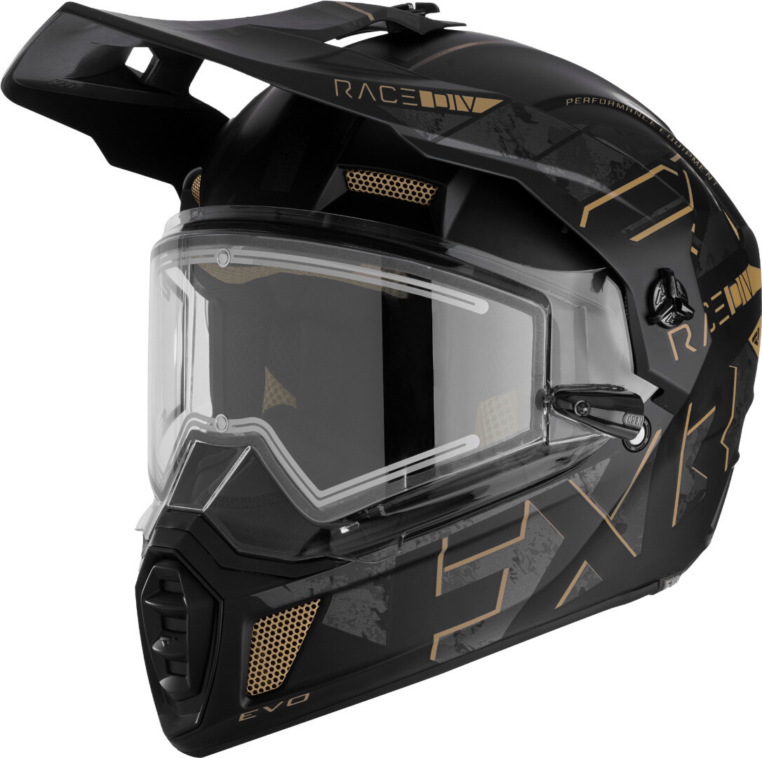 FXR Clutch X Evo Шлем для снегохода Черный матовый/коричневый S (55/56) 