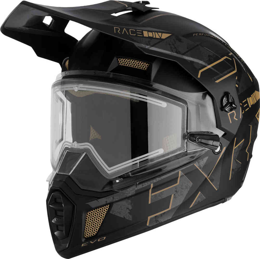 FXR Clutch X Evo Шлем для снегохода Черный матовый/коричневый XS (53/54) 